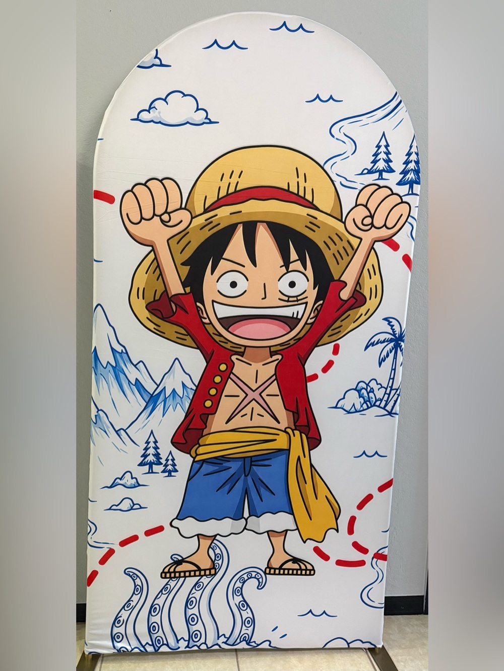 One Piece Birthday Arch Backdrop Cover